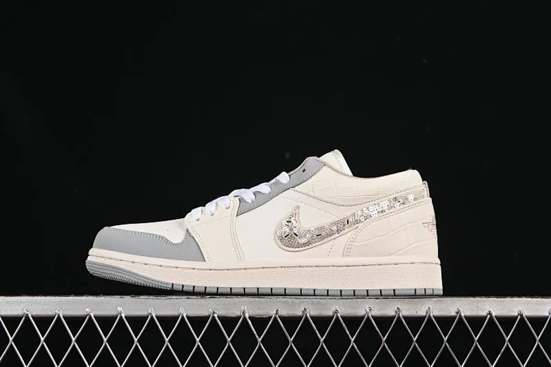 All categories Air Jordan Jordan series basketball shoes Air Jordan 1 Low Air Jordan 1 Low AJ1 Joe 1 flash diamond white crack low-top cultural casual sneakers IH7323-100
